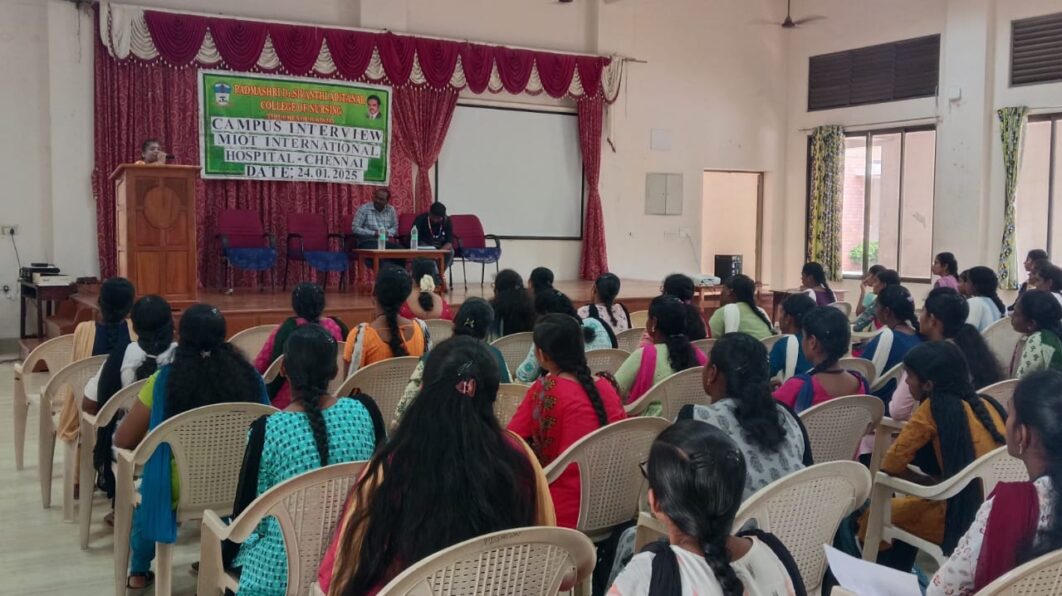 Campus interview by MIOT International Hospital, Chennai 